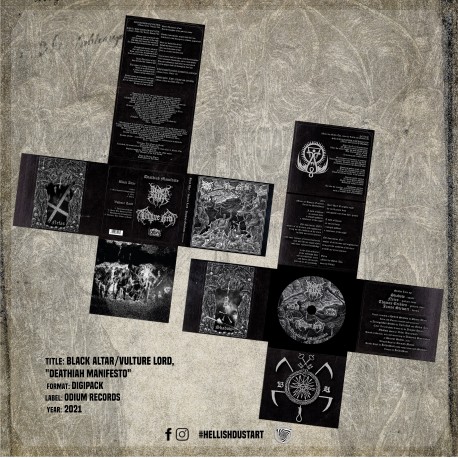 Black Altar / Vulture Lord - "Deathiah Manifesto" inverted cross digi pack - Preorder