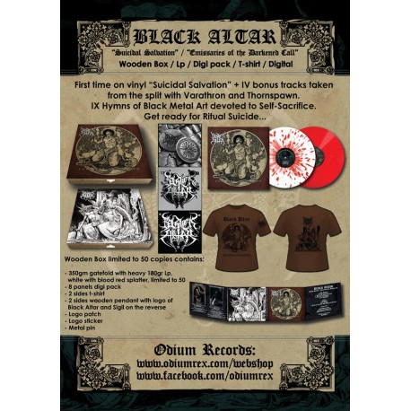 BLACK ALTAR - Suicidal Salvation / Emissaries of the Darkened Call digi pack + T-shirt BundlePREORDER
